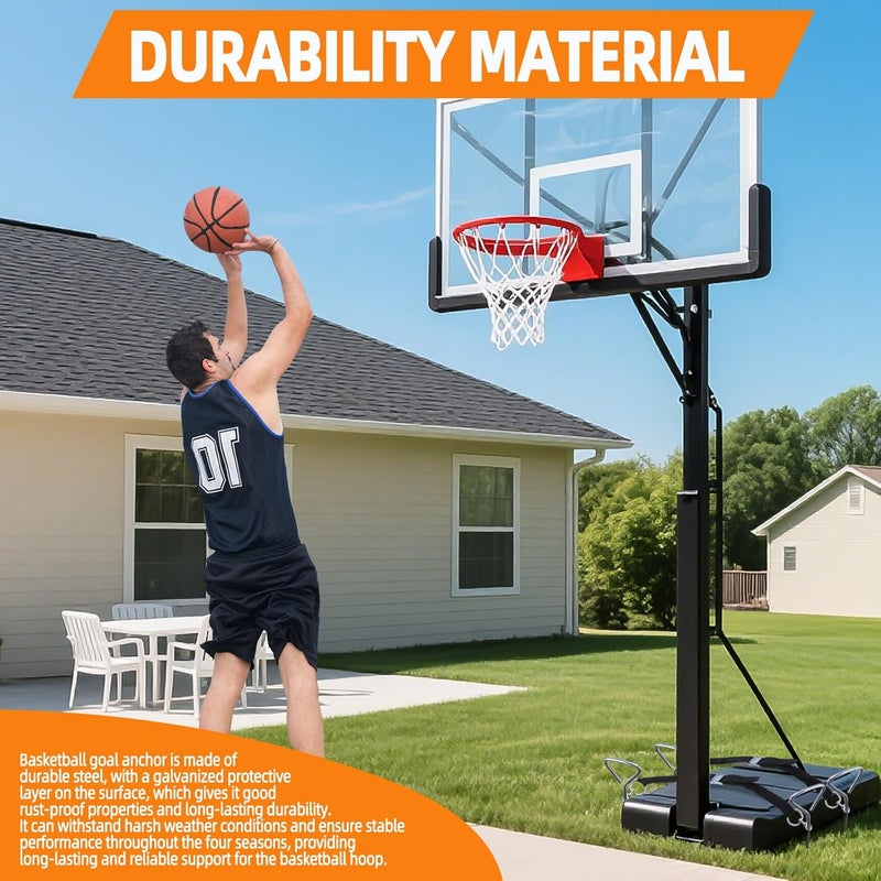 stufool 2 Set Basketball Goal Anchor, Basketball Hoop Anchor for Secure and Durable Court Setup, with Adjustable Straps for Basketball Mounting Trampoline Swing Tent - Image 5